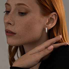 Серьги SOKOLOV - Серебро 925, Фианит (арт. 94023498)
