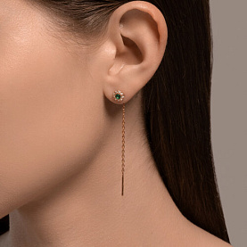 Серьги SOKOLOV - Серебро 925, Фианит (арт. 93022431)