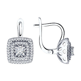 Серьги SOKOLOV - Серебро 925, Фианит (арт. 94026542-91)