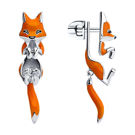 Серьги SOKOLOV - Серебро 925, Эмаль (арт. 94023557)