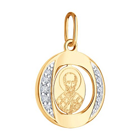 Подвеска Diamant - Золото 585, Фианит (арт. 51-132-02856-5)