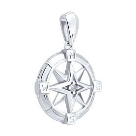 Подвеска SOKOLOV - Серебро 925, Фианит (арт. 94033285)