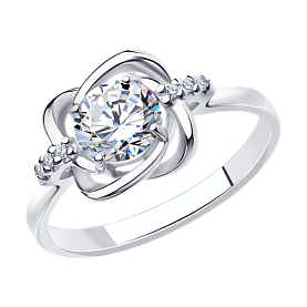 Кольцо SOKOLOV - Серебро 925, Фианит (арт. 94012693)