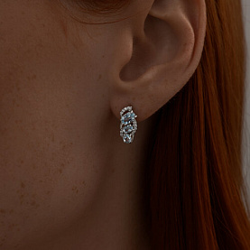 Серьги SOKOLOV - Серебро 925, Топаз, Фианит (арт. 92021139)