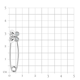 Булавка Talant - Серебро 925, Фианит (арт. 61-72-0001-12174)