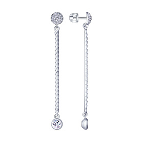 Серьги SOKOLOV - Серебро 925, Фианит (арт. 94022828)