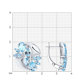 Серьги SOKOLOV - Серебро 925, Топаз (арт. 92022348)