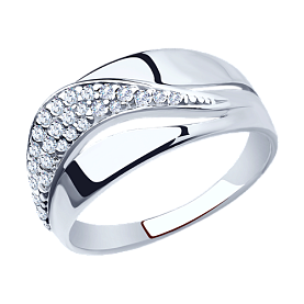 Кольцо SOKOLOV - Серебро 925, Фианит (арт. 94012419)