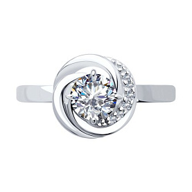 Кольцо SOKOLOV - Серебро 925, Фианит (арт. 94012691)