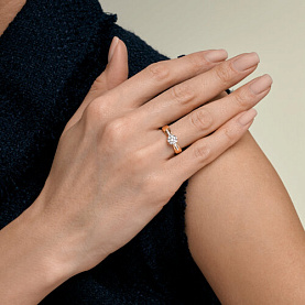 Кольцо SOKOLOV - Золото 585, Фианит (арт. 019894)