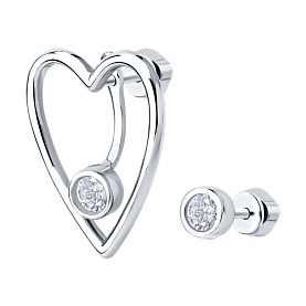 Серьги SOKOLOV - Серебро 925, Фианит (арт. 94026821)