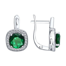 Серьги SOKOLOV - Серебро 925, Фианит (арт. 94027629-91)