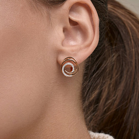 Серьги Diamant - Золото 585, Фианит (арт. 51-120-01371-1)