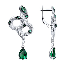 Серьги SOKOLOV - Серебро 925, Фианит (арт. 94026003)