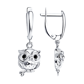 Серьги SOKOLOV - Серебро 925, Фианит (арт. 94022005)