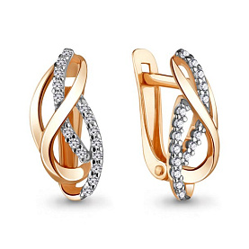 Серьги Аквамарин - Золото 375, Фианит (арт. 42600А.8)