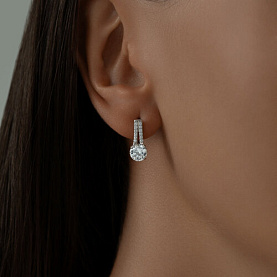 Серьги SOKOLOV - Серебро 925, Фианит (арт. 94023670)
