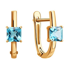 Серьги SOKOLOV - Золото 585, Топаз (арт. 729408)