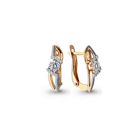 Серьги Аквамарин - Золото 375, Фианит (арт. 438221А.8)