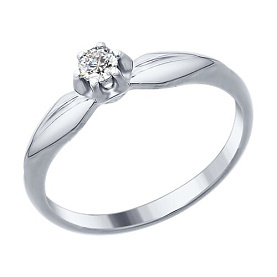 Кольцо SOKOLOV - Серебро 925, Фианит (арт. 94013643)