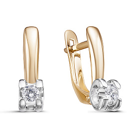 Серьги Дельта - Золото 585, Бриллиант (арт. БР121457р)