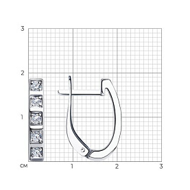 Серьги SOKOLOV - Серебро 925, Фианит (арт. 94025219)