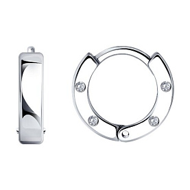 Серьги SOKOLOV - Серебро 925, Фианит (арт. 94026741)