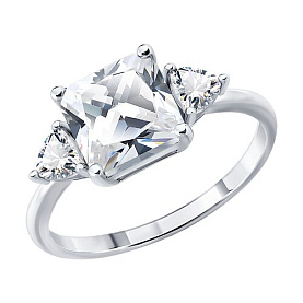 Кольцо SOKOLOV - Серебро 925, Фианит (арт. 94014913-91)