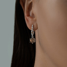 Серьги SOKOLOV - Серебро 925, Раухтопаз (арт. 92021903)