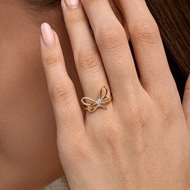 Кольцо SOKOLOV - Золото 585, Фианит (арт. 019849)