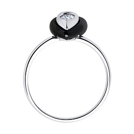 Кольцо SOKOLOV - Серебро 925, Керамика, Фианит (арт. 94013708)