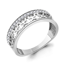 Кольцо Аквамарин - Серебро 925, Фианит (арт. 67867А.5)