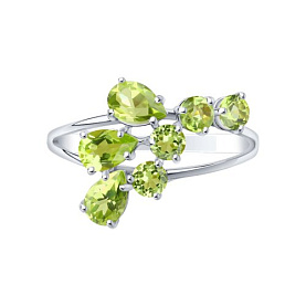 Кольцо SOKOLOV - Серебро 925, Хризолит (арт. 92010615)