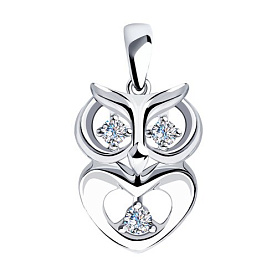 Подвеска SOKOLOV - Серебро 925, Фианит (арт. 94032399)