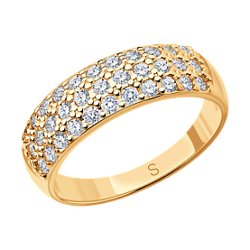 Кольцо SOKOLOV - Серебро 925, Фианит (арт. 93010065)