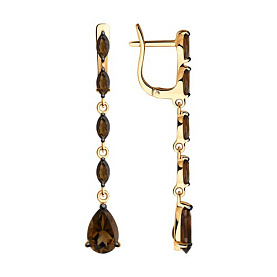 Серьги SOKOLOV - Серебро 925, Раухтопаз (арт. 92022833)