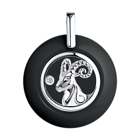 Подвеска Diamant - Серебро 925, Керамика, Фианит (арт. 94-130-01250-1)