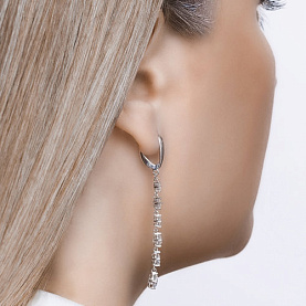 Серьги SOKOLOV - Серебро 925, Фианит (арт. 94022010)