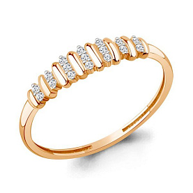 Кольцо Аквамарин - Золото 375, Фианит (арт. 600678А.8)