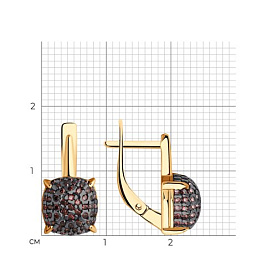 Серьги Diamant - Серебро 925, Фианит (арт. 93-120-01827-2)