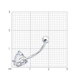 Пирсинг SOKOLOV - Серебро 925, Фианит (арт. 94060114)