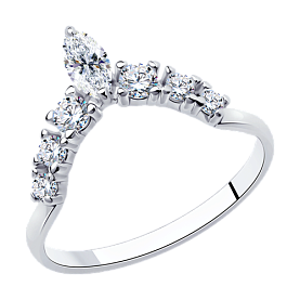 Кольцо SOKOLOV - Серебро 925, Фианит (арт. 94013501)