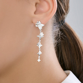 Серьги SOKOLOV - Серебро 925, Фианит (арт. 94027317)