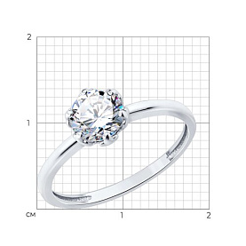 Кольцо SOKOLOV - Серебро 925, Фианит (арт. 94014877)