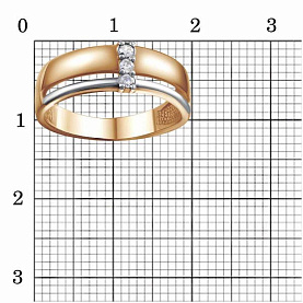 Кольцо Красная пресня - Серебро 925, Фианит (арт. 23815239Д)