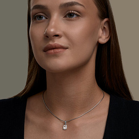 Подвеска SOKOLOV - Серебро 925, Горный хрусталь, Фианит (арт. 92030874)