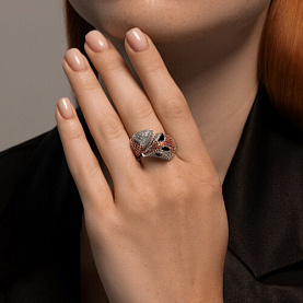 Кольцо SOKOLOV - Серебро 925, Фианит, Эмаль (арт. 94014179)