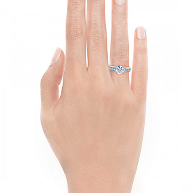 Кольцо Platinum Lab. - Платина 950, Бриллиант (арт. ПК-032-01)