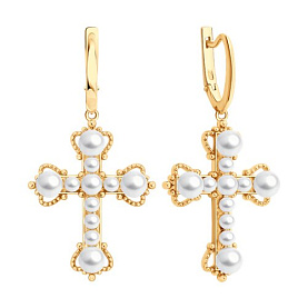 Серьги SOKOLOV - Серебро 925, Жемчуг синтетический (арт. 93022527)