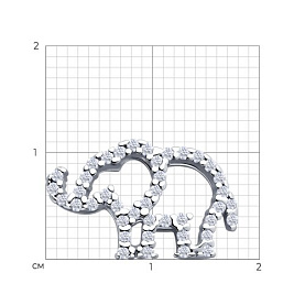 Подвеска SOKOLOV - Серебро 925, Фианит (арт. 94033250)
